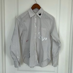 Zadig Voltaire graffiti buttondown, new without tags